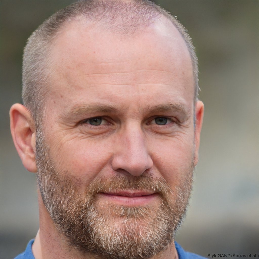 Portrait of a smiling bald man with a beard